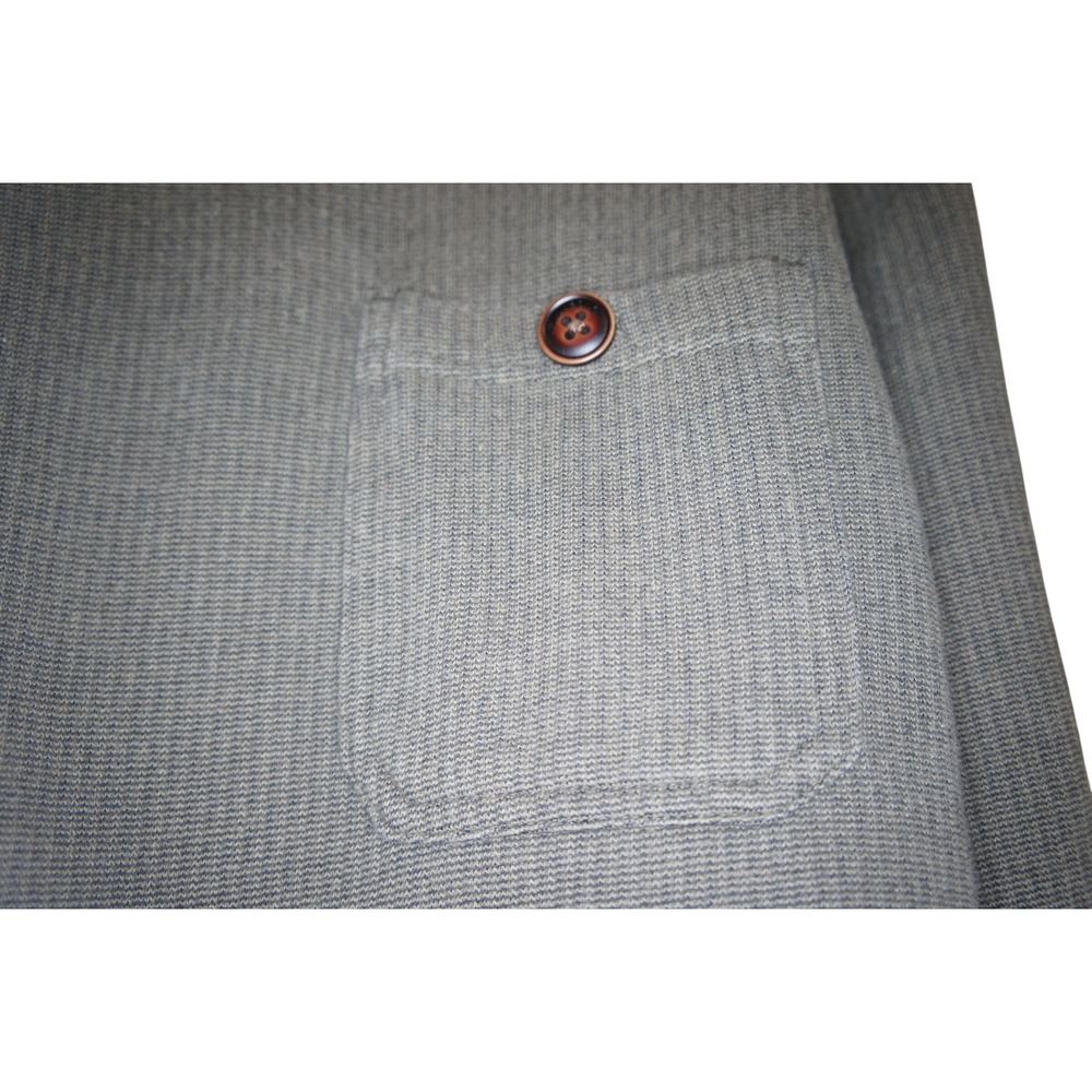 Billabong Hoodie Large Gray Waffle Knit Button Neck Pulover with Kangaroo Pocket - Picture 8 of 16